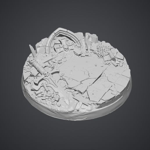 🗡️ Grimdark Cathedral Ruins Base - Fallen Sword & Gothic Chapel Debris ...