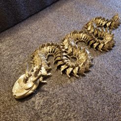 416977778_361587536579256_4205090417023978191_n.jpg Shakaworld3D 34 inch long Horned Flat Head Spine Dragon Viper Serpent Articulated