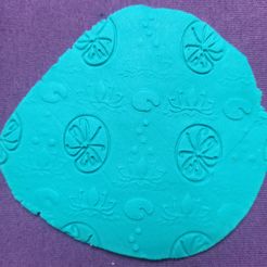 Nenufar.jpg STL file Water lilies texture. Stamp and relief・3D printer model to download