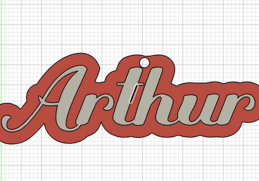 Arthur personalized key ring