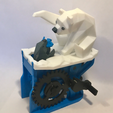 Ours polaire avec phoque (automates)
