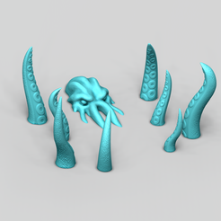 00main.png The Kraken - Sea Monster Creative Decoration - STL Printable