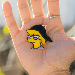 59.png STL file Lisa Simpsons Keychain Keychain Key Chain・3D printer design to download