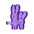 hermano hermana-cookiecad.stl Simon rabbit and sister playing guitar costume cookie cutter
