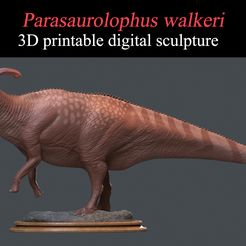 VFB_cover_YT_horizonta-copia.png 3D-Datei Parasaurolophus walkeri Statue・3D-druckbares Modell zum herunterladen