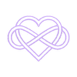 infinity heart.stl Infinity heart knot, Symbol for eternal, everlasting love, hearts stencil, embross, mold, Valentine's Day ornament, wedding decor, wall art decoration, anniversary topper