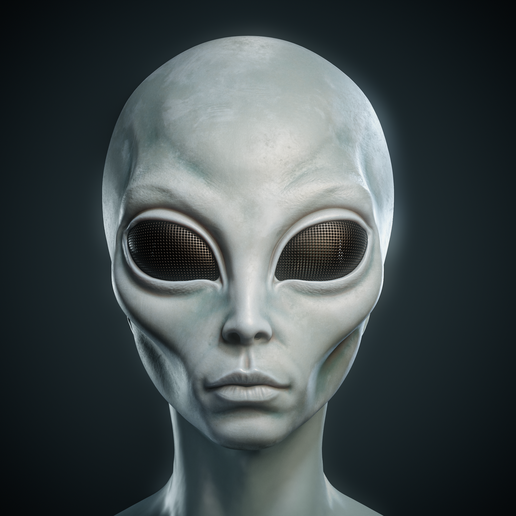 Realistic Alien Woman Mask - Halloween Cosplay Costume