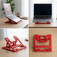 notebook.png ⭐ Adjustable Foldable Laptop Stand - 3 Angles / Print-in-Place / Portable