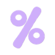 PERCENT.stl Letters and Numbers HIPPIE Letters and Numbers | Logo
