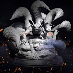 67439001_2541567472531860_5734987208062926848_n.jpg STL file Naruto and Kurama・3D printing model to download