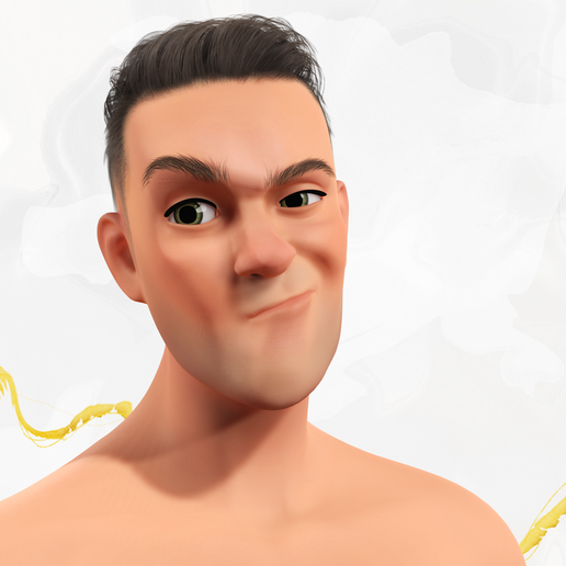 👨 Man in Winter Outfit Stylized realistic character rig・ 3D File for 3D ...