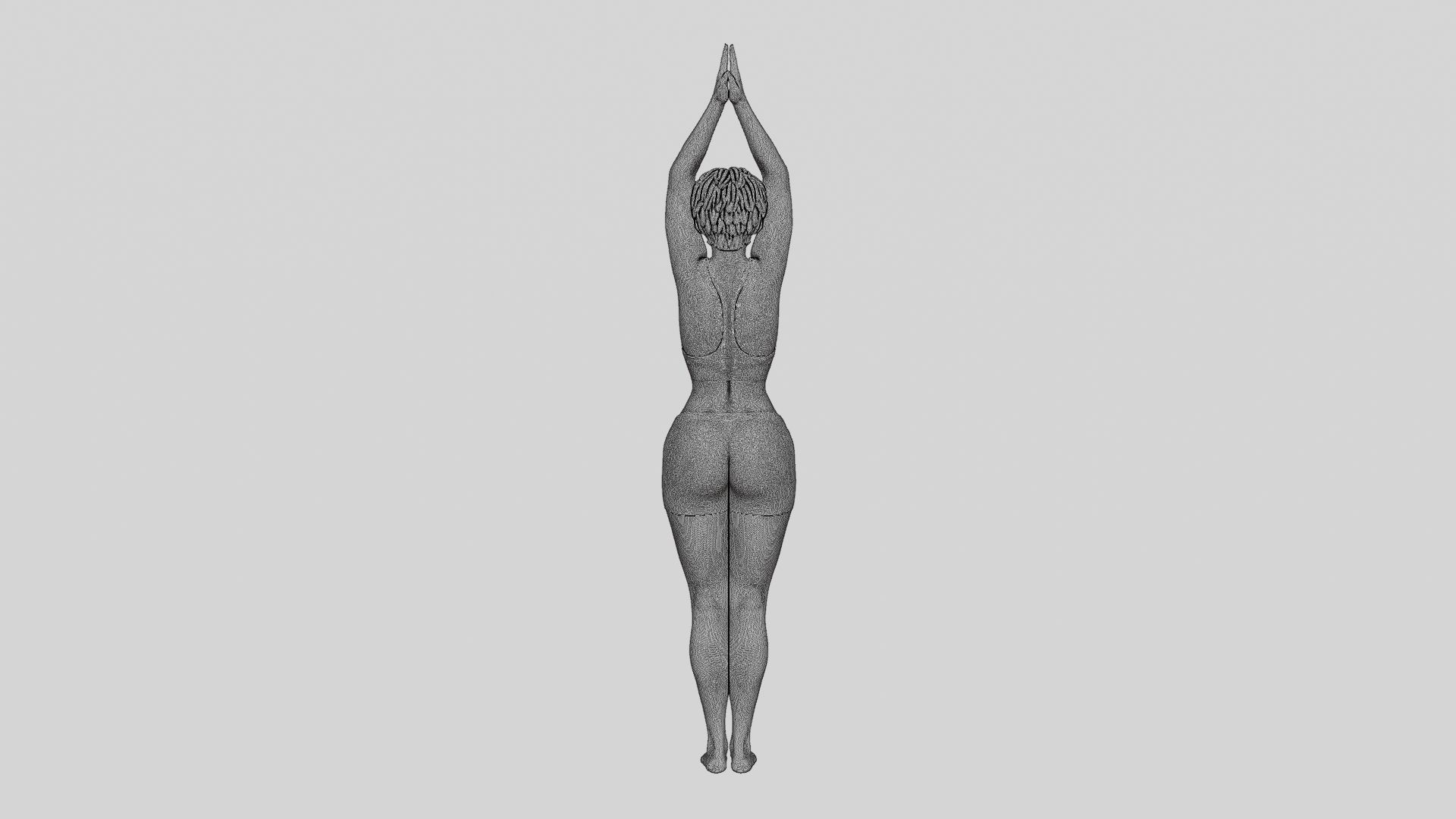 x.jpg 3D file Woman doing Upward Salute Pose Urdhva Hastasana Exercise 3D Print Model・3D printing design to download, 3DGeshaft