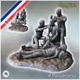 1-PREM.jpg Set of four French Napoleonic infantrymen with wounded and attending physicians (14) - Napoleonic era Wars Historical Eagles France 1st 32mm 28mm 20mm 15mm