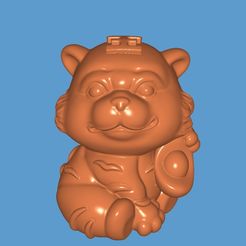Screenshot_2023-09-19-17-03-16-517_com.performance.meshview-edit.jpg Fichier STL Tigre mignon・Modèle à imprimer en 3D à télécharger