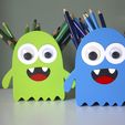 DSC_0070.jpg Free STL file Pen Box - Monster C・Object to download and to 3D print
