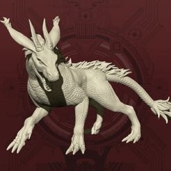 drake-3.jpg Download STL file Umbral Drake - Prowl Pose (Alien Creature) • 3D printer model, Studio_Sol_Union