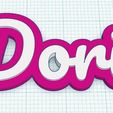 Doris.jpg Porta-chaves Fancy Name Tag - Doris
