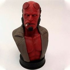 image3.jpeg 3D-Datei 3D-gedruckte Hellboy-Büste・Design für den 3D-Druck zum Herunterladen
