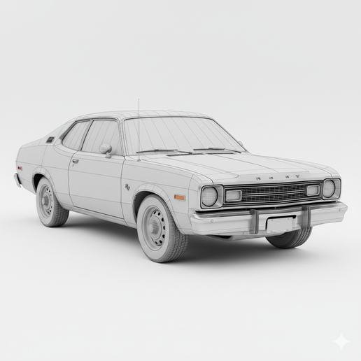 Dodge Aspen R/T pickup, vintage car, garage, SUV, automobile, classic car, car model, JDM, car, muscle car, race car, sports car, hypercar, car STL, drift car, supercar, vehicle, car 3D, truck, diorama