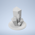 render-grey-2.png Crystals / Gem Cluster – Miniature for Fantasy D&D Dungeons and Dragons RPG Roleplaying Games. 28mm Scale