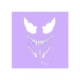 Venom 2 - White.stl VENON FACE - READY TO PRINT! 3D PRINTABLE STENCIL