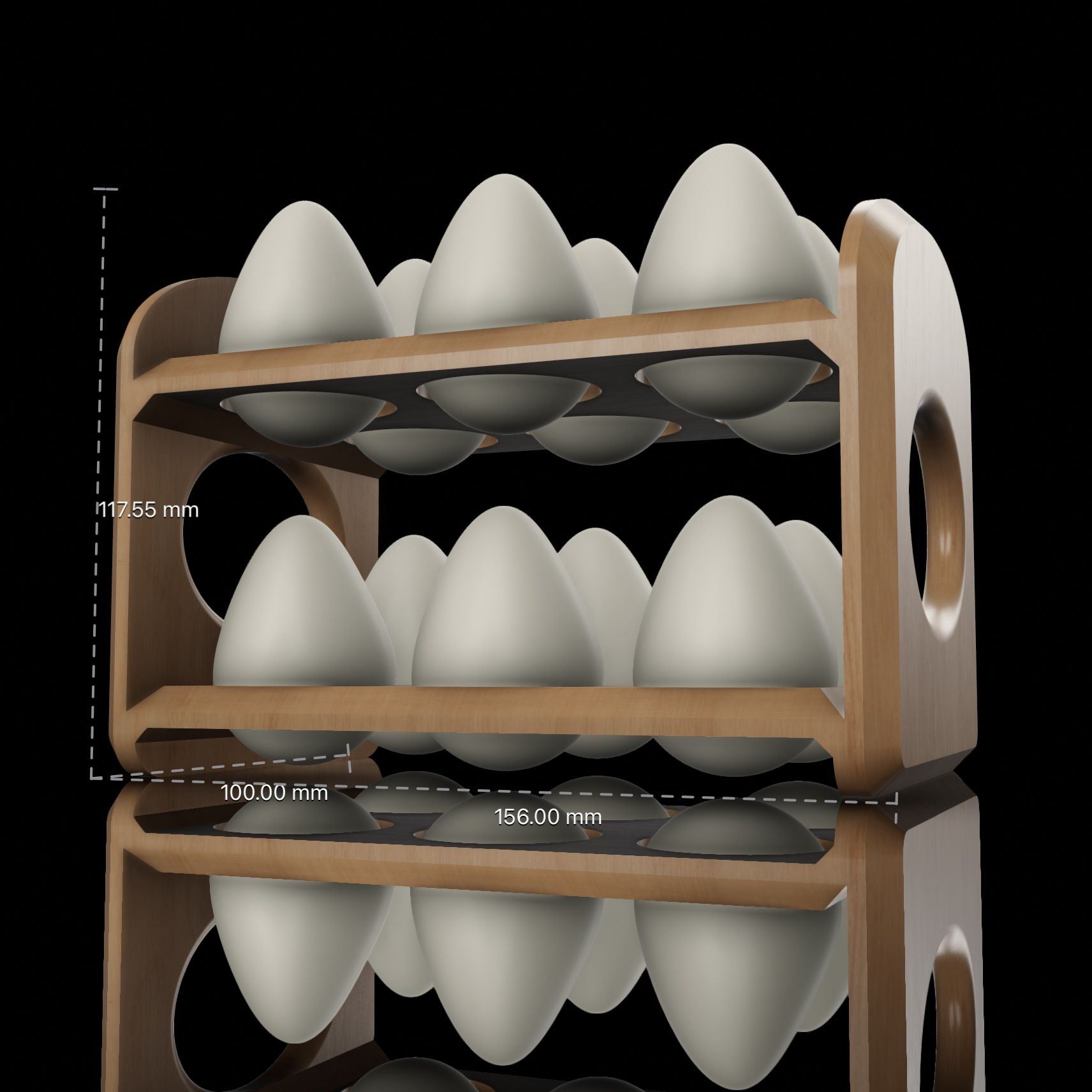 Download file Wooden Egg Rack • 3D printing template ・ Cults