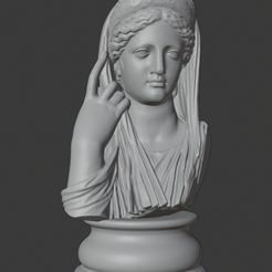 reina-1.png STL file Greek chess queen・3D printable model to download