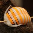 trilobite-hair-01sm.jpg Skewered Trilobite Hair Clip (small, simplified, plated)