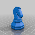 knight.png 3D-Print-Optimized Geometric Chess Set Pieces