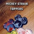 Snapchat-764003927.jpg Mickey Head castle Decor Straw Topper / Cake topper/ birthday decor