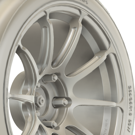 🚗 1/24 18x9.5 Advan Racing RSIII (Face: Super GT-R) wheels・ 3D