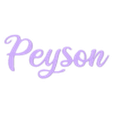 text.stl "Peyson" Name Script Lightbox, Led lamp