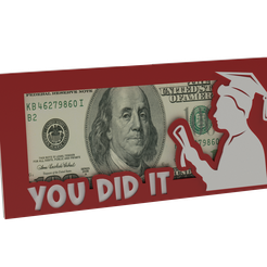 Untitled-Project-101.png Graduation Gift - Money Holder with text "You did it" with Silluete