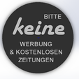 Keine-Werbung.png Letterbox sign "No advertising please"