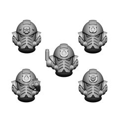 2023.01.04-ultra-warrirors-space-romans-Helmets-simple-1.jpg 3D file 5x HELMETS ULTRA WARRIORS SPACE ROMAN・3D printing model to download