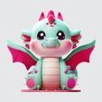 004.jpg Cute Pink Dragon 3D print model
