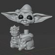 Baby Yoda 02_3.jpg Baby Groot Pot and Baby Yoda Christmas