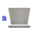 STL00650-5.png Planter with holes & Water Dish