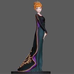 1.jpg 3D-Datei ANNA QUEEN MODELL VERFEINERT DISNEY PRINZESSIN GEFROREN 2 ANIME CHARAKTER 3D DRUCK STL DATEI・Modell für 3D-Drucker zum Herunterladen