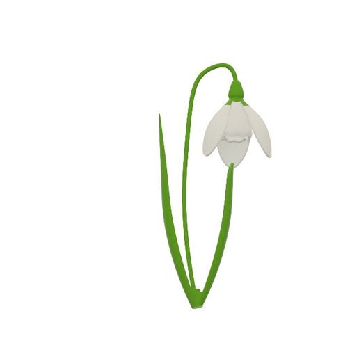 PerceNeige, flower, leaves, winter, snow, bouquet, art, home 3D model