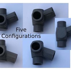 AngledElbows1.JPG Reconfigurable 22.5 & 45 Degree 3-Way Elbows, 1/2 Inch PVC Pipe Fitting Series #HalfInchPVCFittings UPDATE 2015-07-03