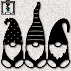 project_20230918_2108470-01.png Archivo STL Gnomies arte de la pared Gnomos decoración de la pared Gnomos del bosque 2d arte・Objeto de impresión 3D para descargar