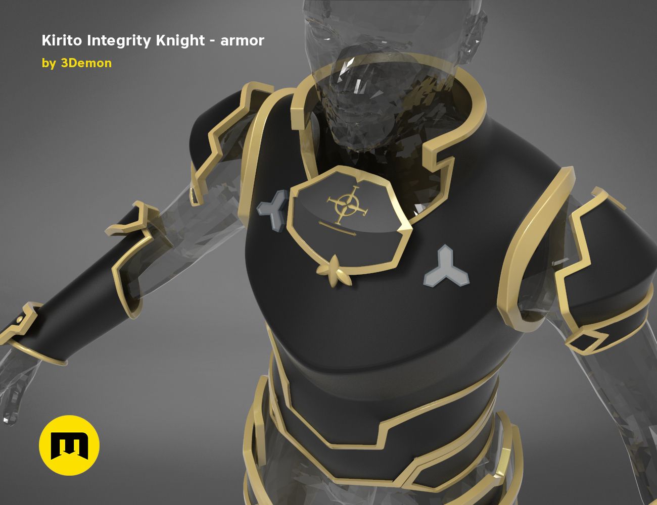 render_scene_Integrity-knight-Kirito-color.65 kopie.jpg Fichier 3D L'armure complète de Kirito - Integrity Knight・Plan imprimable en 3D à télécharger, 3D-mon