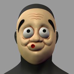 Death_note_mask_001.jpg 3D file Japan Anime Death Note Mask Hyottoko L Cosplay Halloween STL File・3D printable model to download