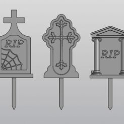 1.jpg 3D file Tombstone Planter decoration Cemetery Set 3 models・3D print design to download