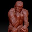 1.jpg O Pensador Escultura Estátua Modelo 3D