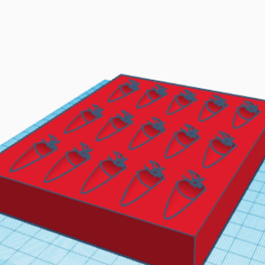 Carrot tray mold 3D model