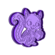 squirrel .stl Halloween Skeleton Animals Squirrel  Cookie Cutter