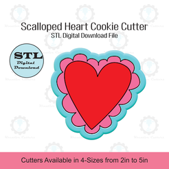Etsy-Listing-Template-STL.png Scalloped Heart Cookie Cutter | STL File