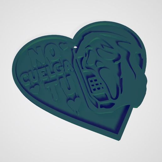 Scream You Hang Up First Keychain 3D model